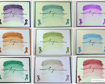 Hope Cancer Notecards (Brain, Esophageal, Kidney, Leiomyosarcoma, Leukemia, Liver, Multiple Myeloma, Pancreatic, Prostate,Stomach,Testicular