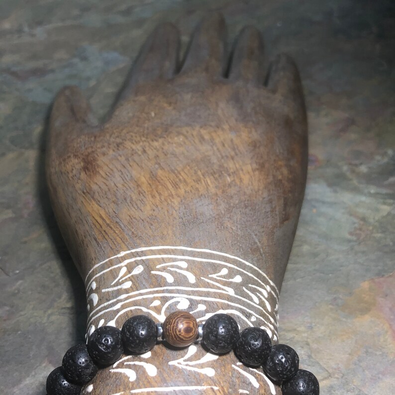 CBD Oil Bracelet Diffuser Bracelet Reiki Bracelet 8mm Bracelets for Men Women Urban Bracelet Matte Wooden Lava Stone Bracelet