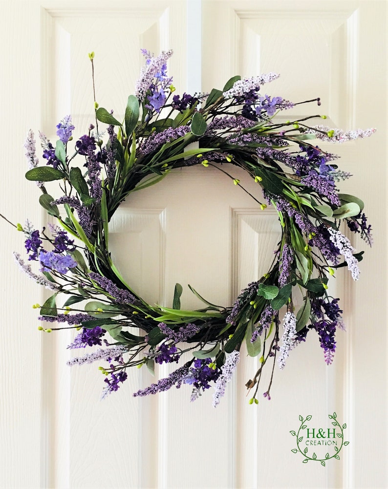 Венок из лаванды на дверь своими руками