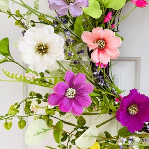 Spring wreaths for front door, Summer Flower berry wreath, Flower wreath, Front door wreath, Everyday wreath. image 4