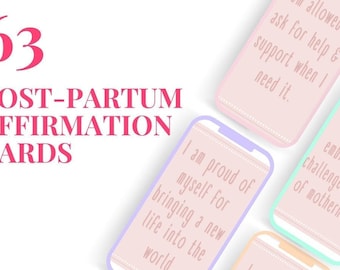 Postpartum Pregnancy Affirmation Cards for Mom to Be Postpartum Care Package Pregnancy Gift New Mom Affirmation Deck Daily Affirmations