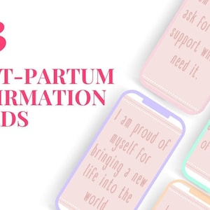 Postpartum Pregnancy Affirmation Cards for Mom to Be Postpartum Care Package Pregnancy Gift New Mom Affirmation Deck Daily Affirmations