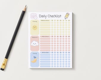 Download digitale della checklist giornaliera per bambini