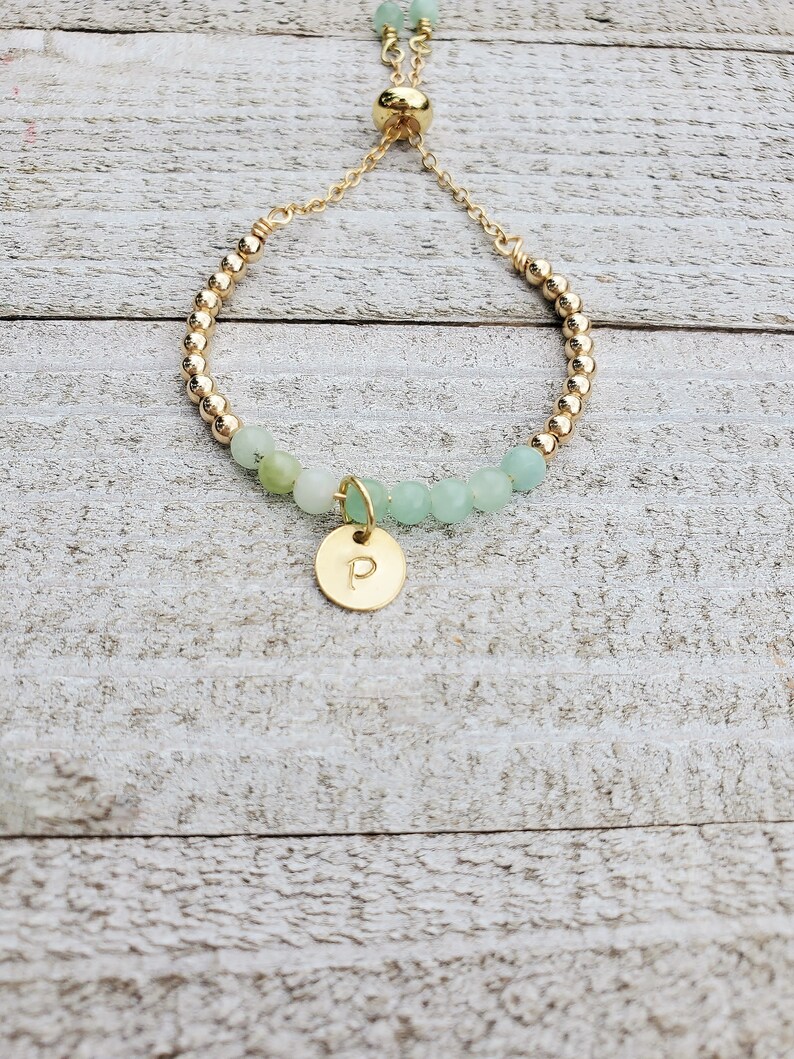 Jade Baby Bracelet/ Green Beaded Toddler Bracelet/ Etsy