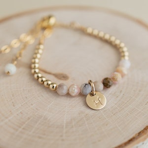 Baby Girl Custom Gold Bracelet/ Infant Bracelet for Girls/ Girls Jewelry/ 1 Year Old Bracelet/ Gold Bead Toddler Bracelet