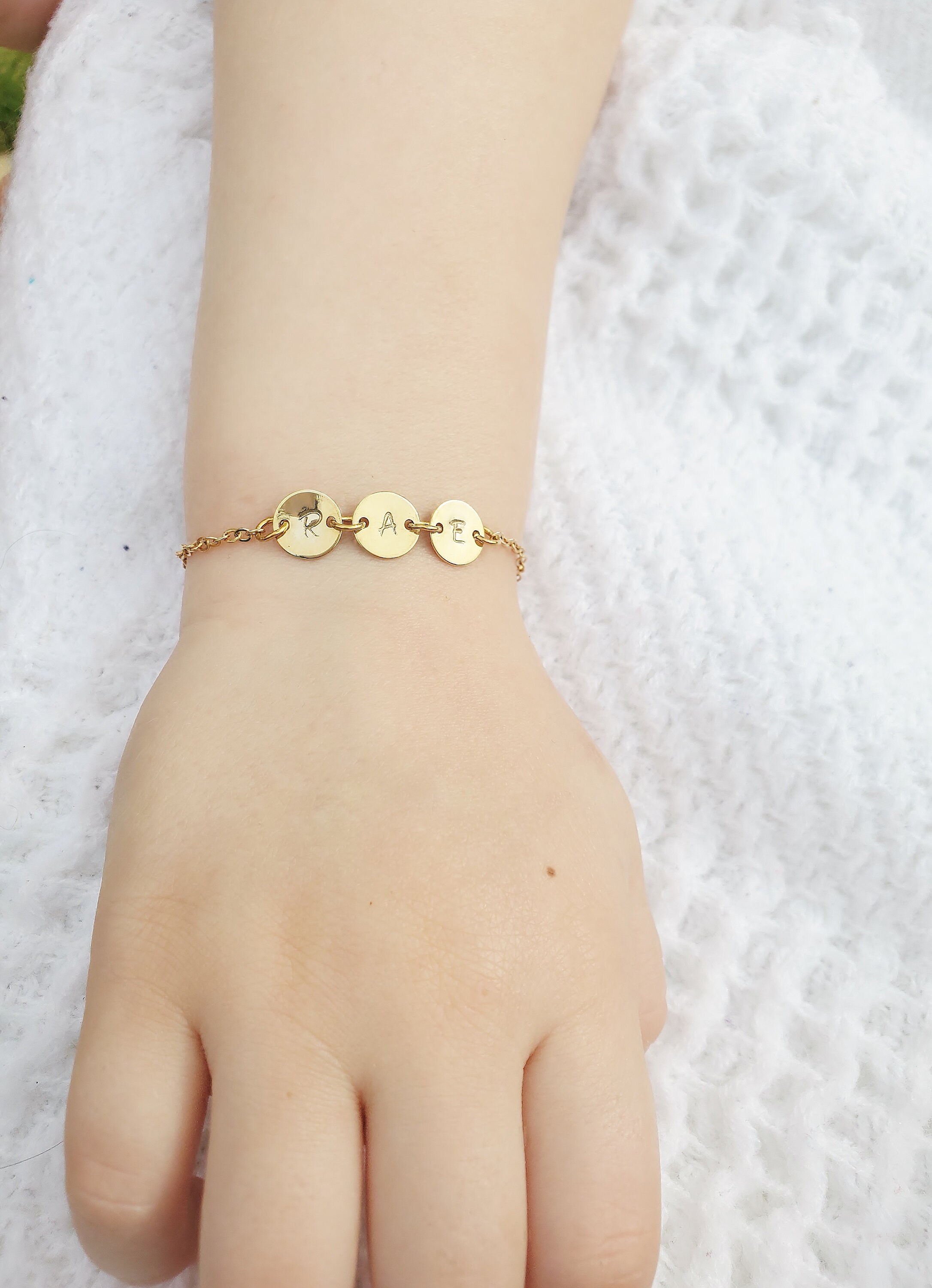 Baby Bracelet Gold/ Baby Bracelet Name/ Toddler Bracelet with Etsy
