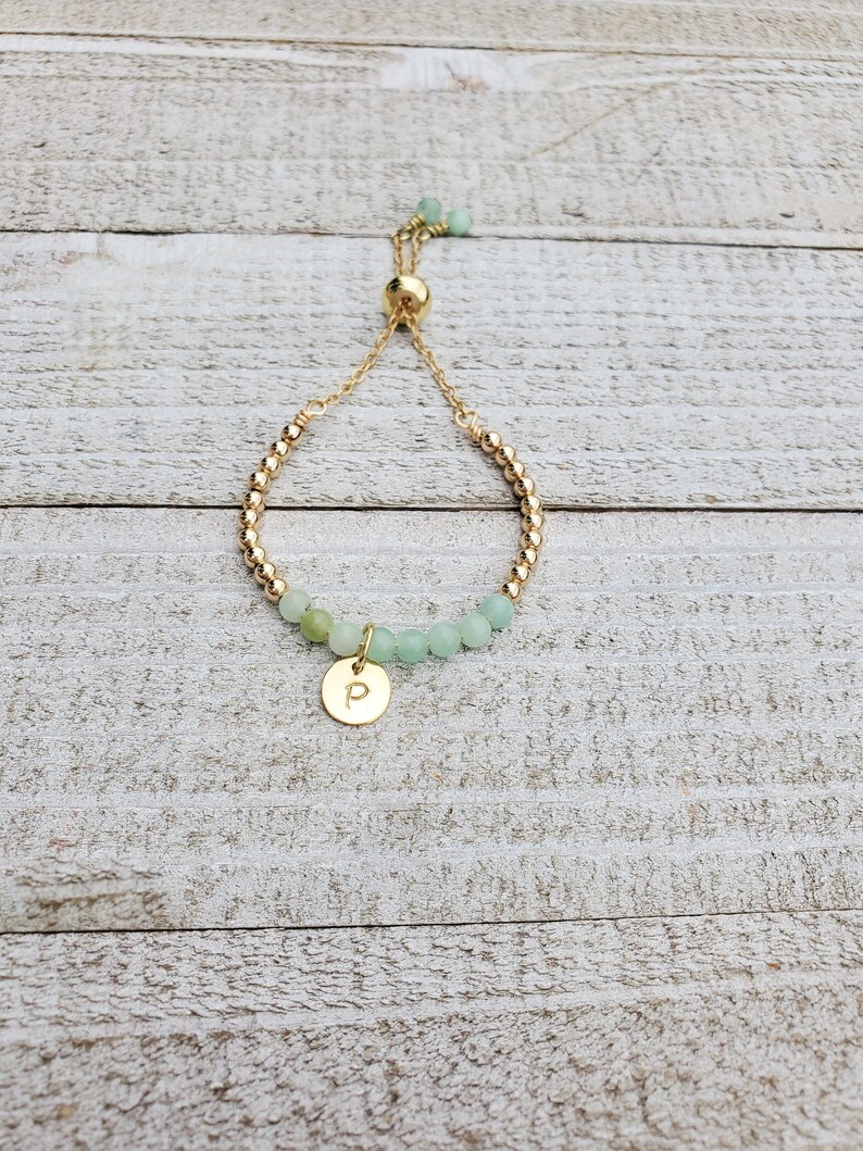 Jade Baby Bracelet/ Green Beaded Toddler Bracelet/ Etsy