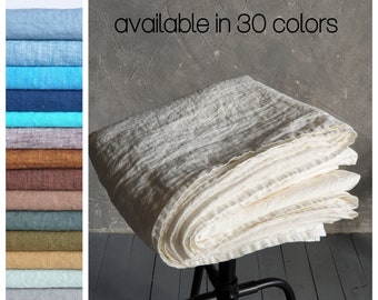 Linen Flat Sheet Available in 30 colors. Soft Stonewashed Linen Top Bed Sheet Twin Full Queen King CalKing size. Linen Sheet. Bed Sheet