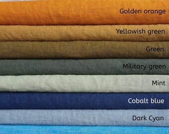 Fabric samples. Linen fabric swatches.