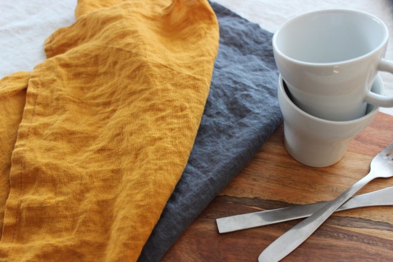 Linen Napkins. Organic Linen Napkins Set of 46810. Etsy Canada