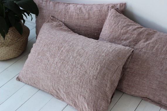 Linenorganic Pillowcase Envelope Closure Stonewahsed Soft Etsy