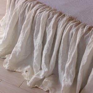 Linen bedskirt Dust ruffle bedskirt Linen valance Organic linen bed skirt US Twin Full Twin XL Queen CalKing King size Farmhouse dust ruffle image 6