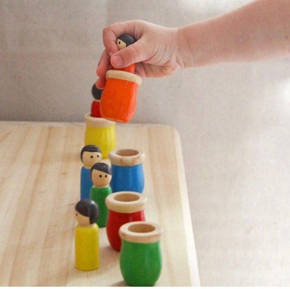 wooden colour sorting toys