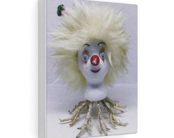 Clown Feet - Canvas Chicken Feet and Toes on a Clowns head