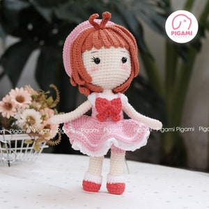 Crochet Doll Pattern, Saku Pink, Anime Amigurumi Pattern