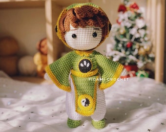 Crochet Doll Pattern, Syaoran Green, Amigurumi Pattern