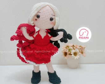 Crochet Doll Pattern, Crazy Girl Harley, Amigurumi Pattern