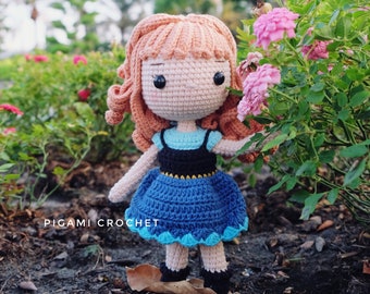 Winter princess, Amigurumi Pattern, Crochet Pattern, Christmas doll pattern, Pigami
