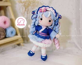 Modèle de poupée au crochet Miku Modèle de poupée Amigurumi pour anime