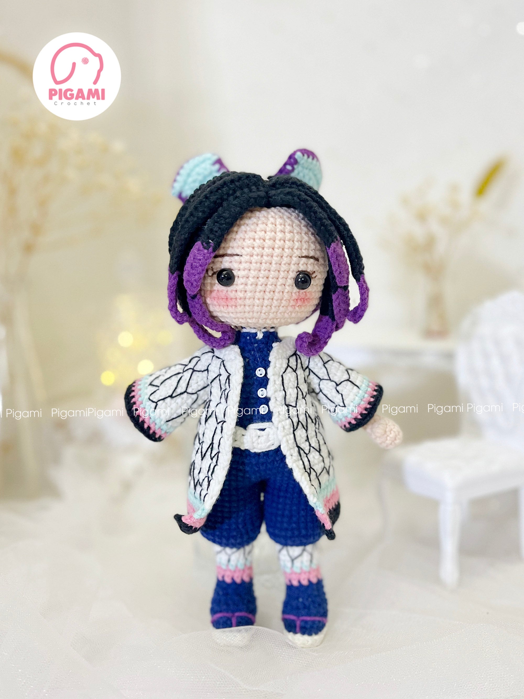 Anime Crochet Doll Pattern, Shi Nobu Amigurumi - Etsy