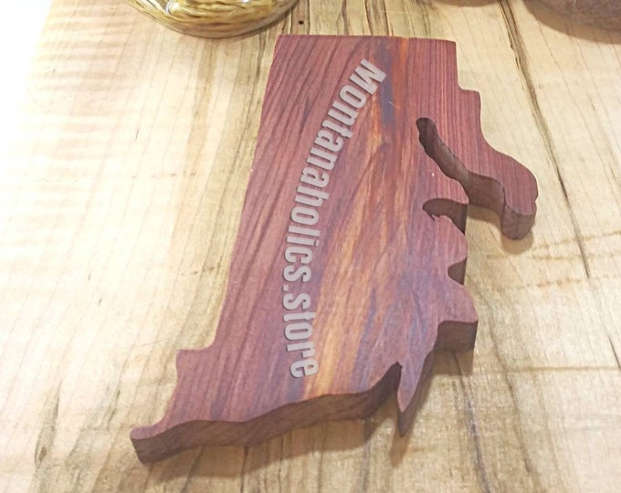 Rhode Island Coasters, State Shaped Coasters, Coasters, Wood Coasters, Wedding Favors, Coasters handmade, Christmas Gift, Gifts for him