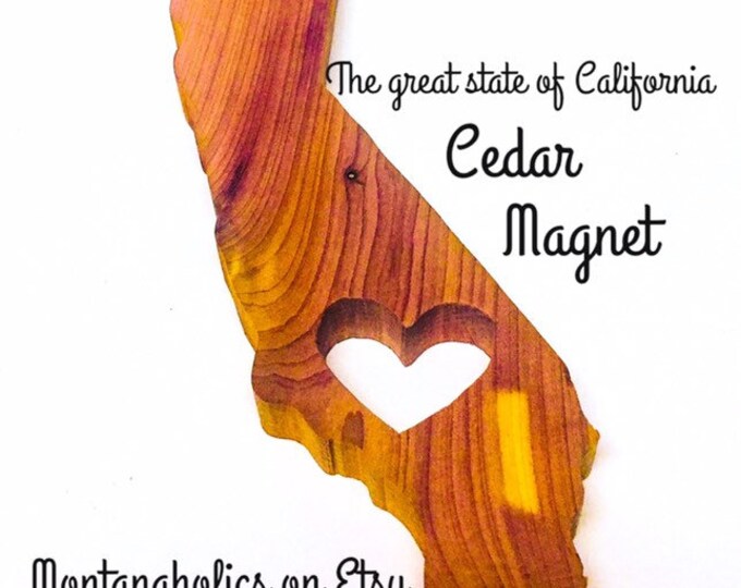 California State Shaped MagnetCedar magnet, Wood magnet, State Shaped Magnet, State Pride Magnet, Unique Gift, Housewarming, Christmas Gift