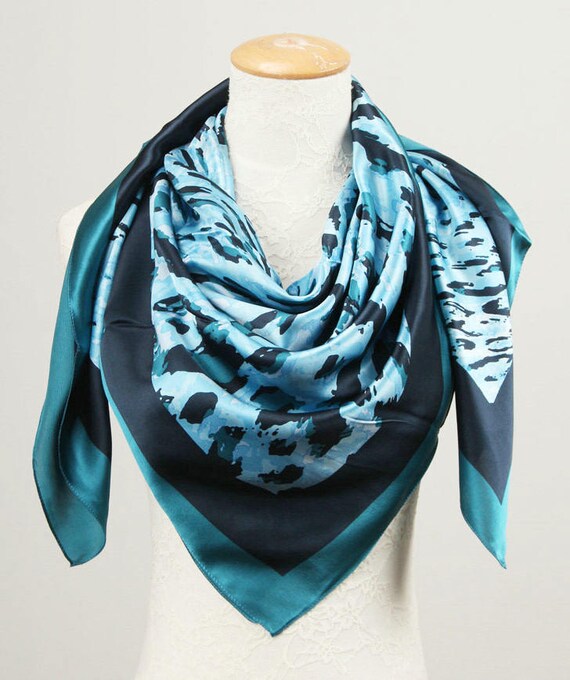 in variety of colours Jacquard woven pattern Square Scarves 110cm x 110cm
