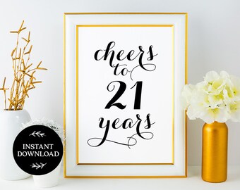 21st birthday sign | Etsy