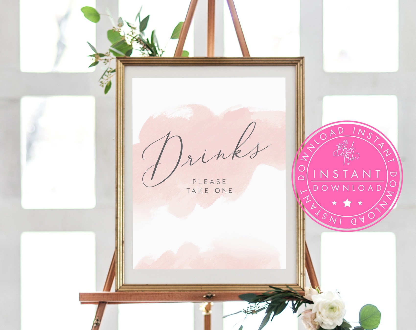 Bridal Shower Drinks Sign INSTANT DOWNLOAD poster Templett Etsy España