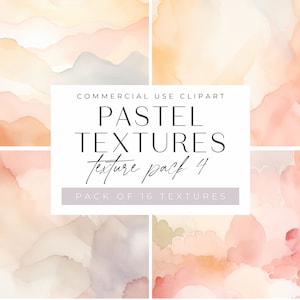 Pastel Watercolor Background, Texture Digital Papers, JPEG, Soft Pink and Peach Washes, Liquid Ink, Backgrounds and Textures, Procreate