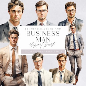 Business Man Clipart, Man in Suit Clipart, Male Model Graphics, Boyfriend Illustrations, Fashion Men png, Father Image, Husband, Office Men