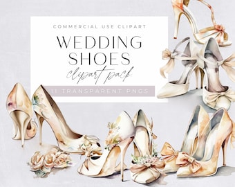 Wedding Shoe Clipart, Bridal Shoes Clip art, High Heels, Prom Shoes, Commercial Use, Transparent PNGs, Bride, Invitation, Big Day,