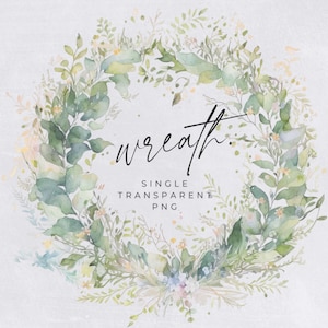Autumn Wreath Clipart, SINGLE IMAGE, Fall Watercolor Wreaths, Half Wreath, Wedding Invitation Clip Art, Rustic Leaves, transparent png