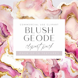Blush Pink & Gold Alcohol Ink png clipart, Geode transparent, Colorful Backgrounds andTextures, Liquid Ink, Digital Download