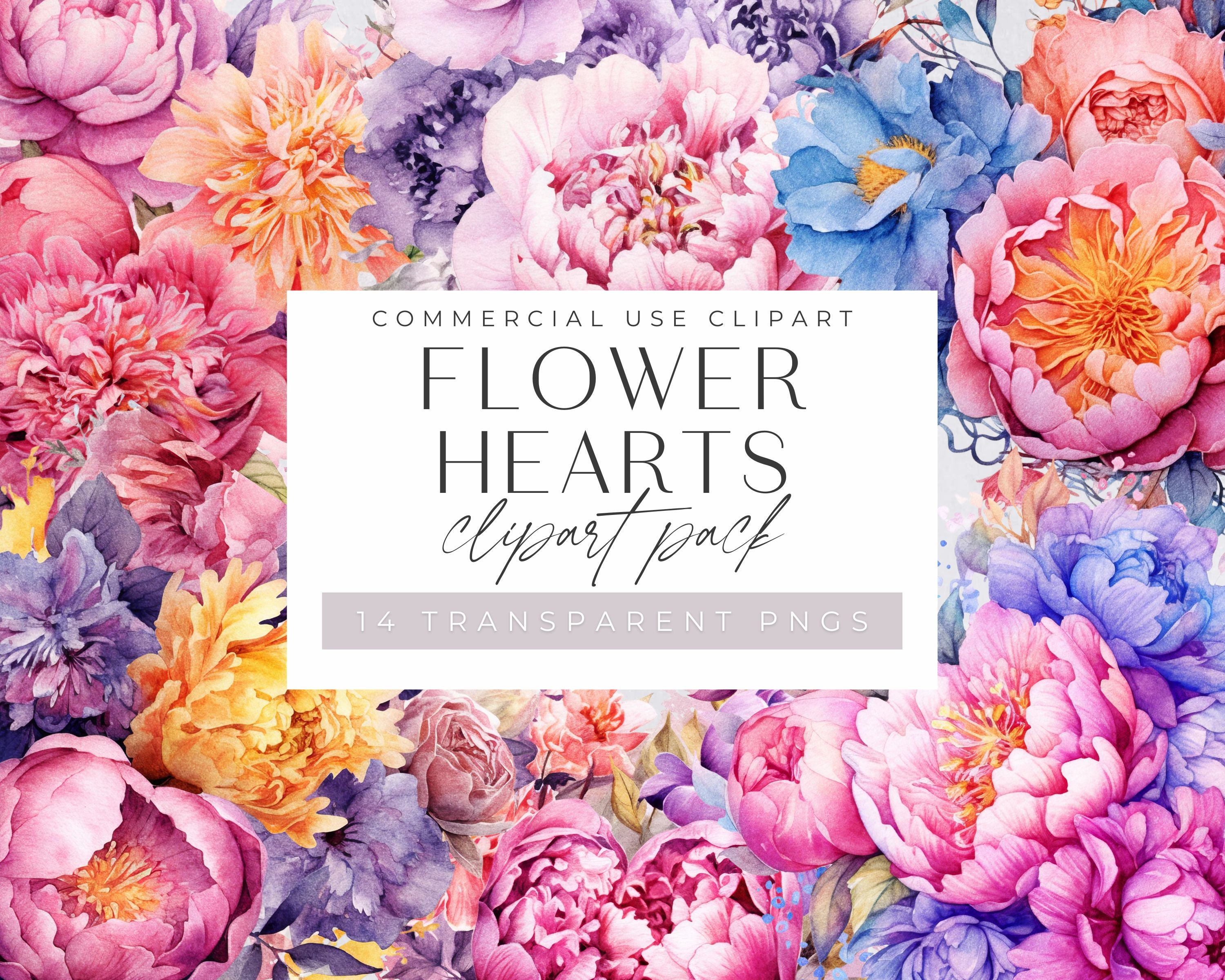 Corazón floral morado - Etsy México, image size:3000x2400