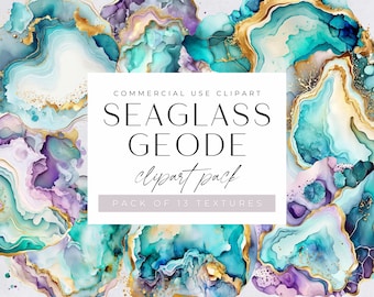Seaglass alcoholinkt png clipart, geode transparant, veelkleurig, regenboog achtergronden en texturen, vloeibare inkt, digitale download, kleurrijk