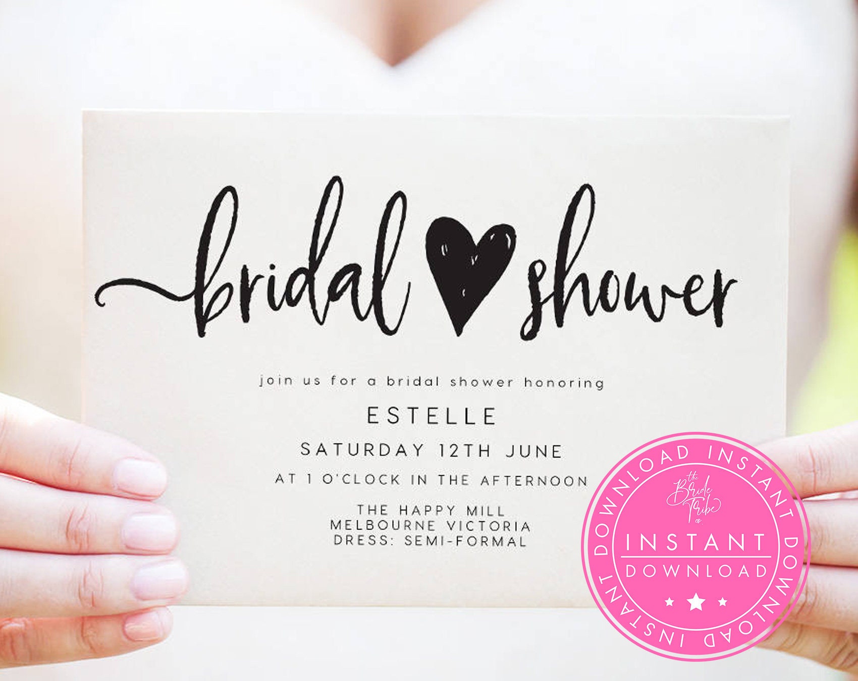 Bridal Shower Invitation INSTANT DOWNLOAD Bridal Shower | Etsy