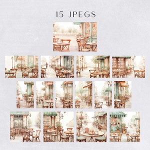 a collage of pictures of tables and chairs
