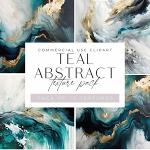 Imágenes prediseñadas de textura abstracta en verde azulado y dorado, tinta con alcohol, jpeg, uso comercial, formas y fondos de acuarela, texturas pintadas