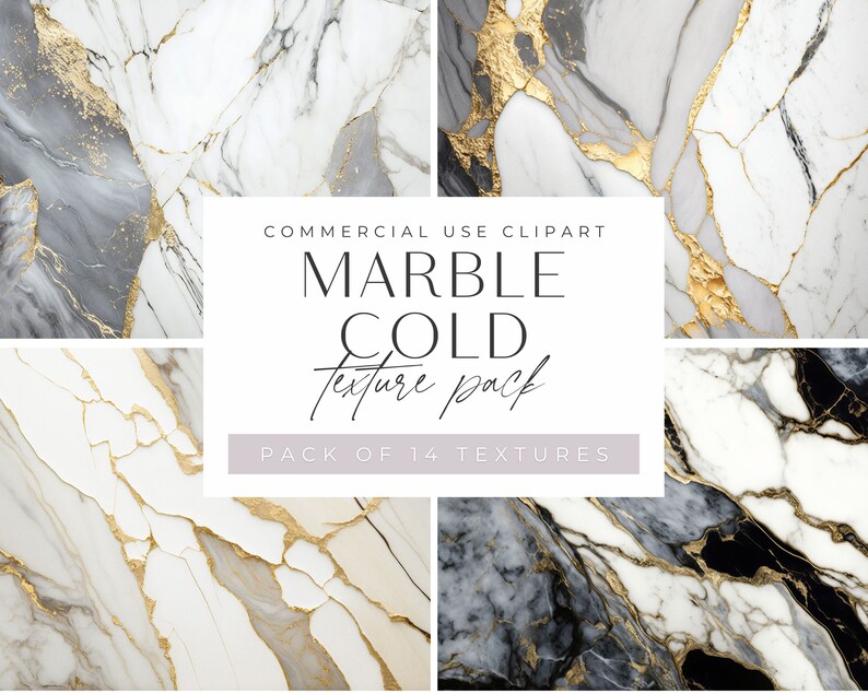 Marble Texture Clipart, Gray, Black and Gold, jpeg clip art, Backgrounds & Patterns, colorful illustration, Commercial Use image 1