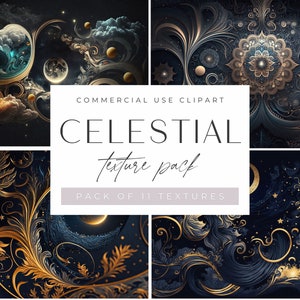 Celestrial Texture Clipart, Universe, Galaxy Backgrounds & Patterns, Jpeg clipart,  Cosmic, Moon, Stars, Commercial Use