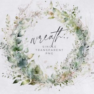 Autumn Wreath Clipart, SINGLE IMAGE, Fall Watercolor Wreaths, Half Wreath, Wedding Invitation Clip Art, Rustic Leaves, transparent png