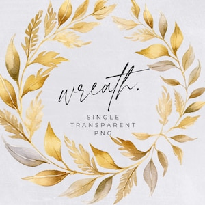 Autumn Wreath Clipart, SINGLE IMAGE, Fall Watercolor Wreaths, Half Wreath, Wedding Invitation Clip Art, Rustic Leaves, transparent png