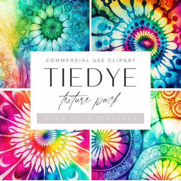 Tiedye Texture Clipart Rainbow, Bright Colorful Backgrounds & Patterns, jpeg clipart,  Vibrant Tie Dye illustration