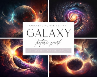 Galaxy Texture Clipart, Universe Backgrounds & Patterns, jpeg clipart,  Cosmic, colorful illustration, Commercial Use