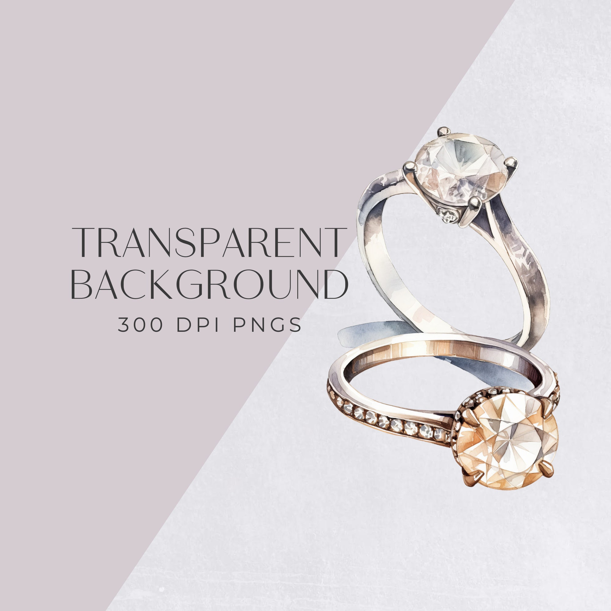 Imágenes prediseñadas de anillos de diamantes, imágenes prediseñadas de  boda y compromiso en acuarela, futura novia, futura señora png, matrimonio,  invitación, uso comercial - Etsy México, image size:2000x2000