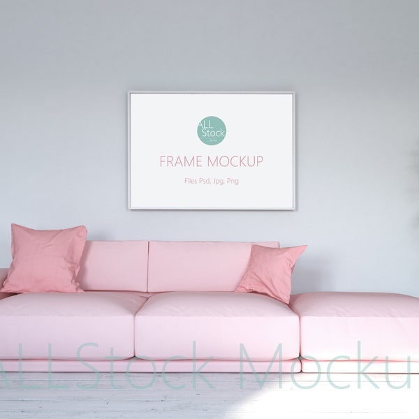 Room Mockup, Styled Stock Photography,Product Background Mockup ,Minimalist white frame mockup