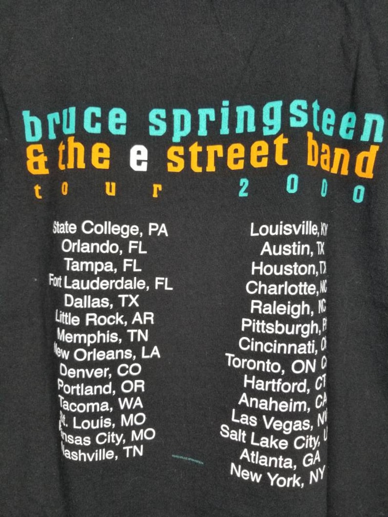 Bruce Springsteen The E Street Band 2000 Tour Tshirt Short Sleeve Size Large Men