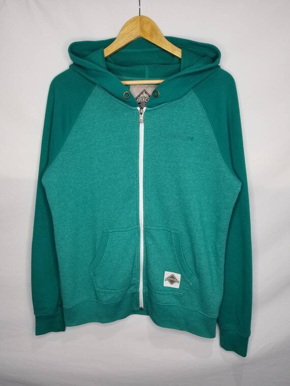 Beaver Canoe Men's Zip Up Hoodie Size Large Turquo