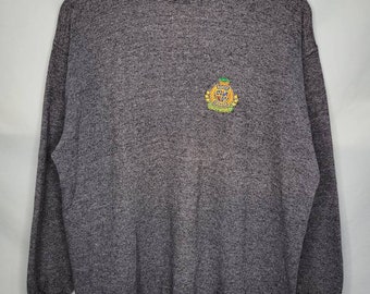 Vintage Roots Canada Men's Turtleneck Sweater Size XL Heathered Black Rayon 90s